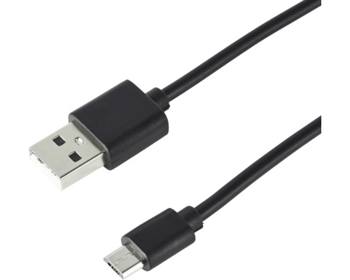 Cablu negru USB la Micro USB pentru transfer de date și încărcarea dispozitivelor