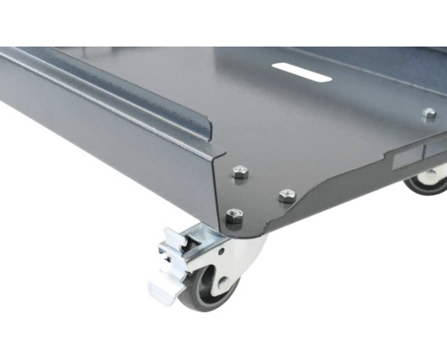 Cărucior metalic cu roți și frână de parcare