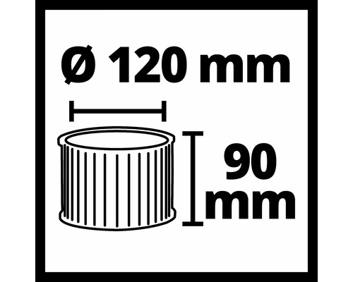 Imagine cu dimensiuni: diametru 120 milimetri, înălțime 90 milimetri