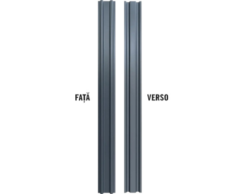 Două profile din plastic, față și spate