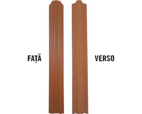 Fața și spatele unui stâlp de gard