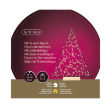 Figurină din sârmă metalică Lumineo cu funcție de cronometru pentru interior