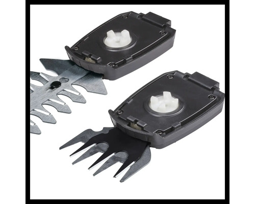 Prim-plan cu două accesorii pentru foarfece de iarbă și foarfece de arbuști