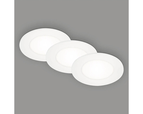 Trei spoturi încastrate LED rotunde