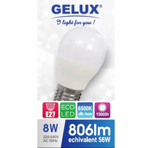 Bec LED Gelux E27, 8 W, 806 lumeni