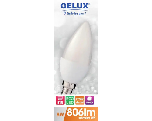 Bec LED Gelux soclu E14, 8 wați