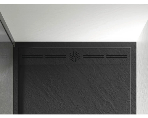 Cădiță de duș cu model de piatră și scurgere