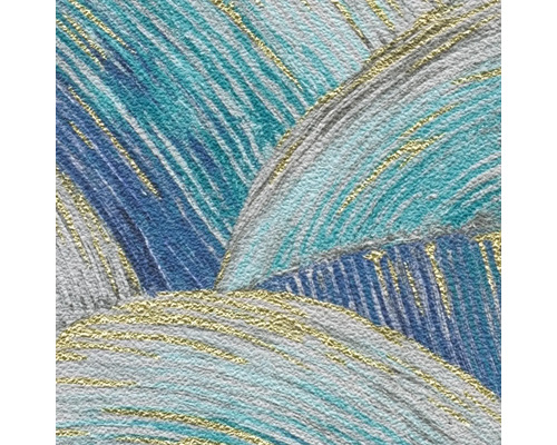 Prim-plan cu tapet texturat cu model spiralat albastru și auriu