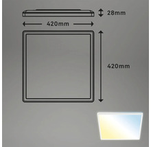 Desen tehnic al unei lămpi de tavan cu dimensiunile 420 mm x 420 mm și o înălțime de 28 mm.