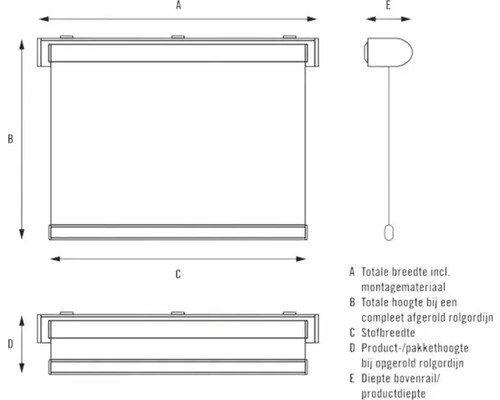Desen tehnic al unei role cu dimensiuni