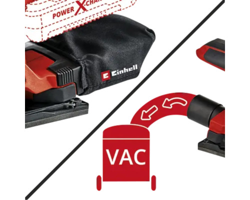Siglă Einhell, racord aspirator pentru șlefuitor