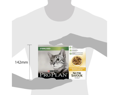 Purina Pro Plan Nutri Savour Sterilised hrană pentru pisici, 10 bucăți x 85 grame
