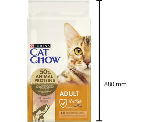 Purina Cat Chow Adult hrană pentru pisici cu somon, pachet de 880 milimetri