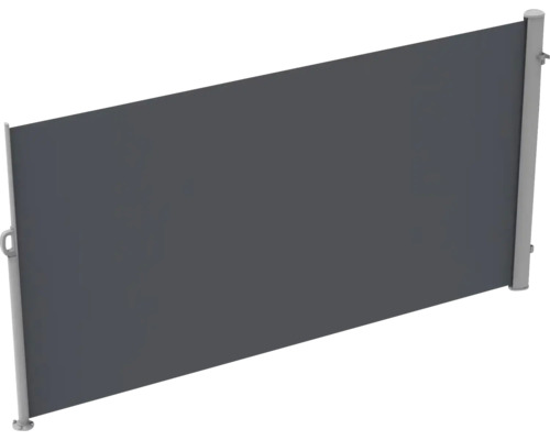 Copertină laterală extinsă cu stâlpi de aluminiu și material textil