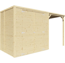 Căsuță de grădină Bertilo Cubico 2 Plus Fineline 373x170 cm natur