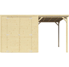 Căsuță de grădină Bertilo Cubico 2 Plus Fineline 373x170 cm natur