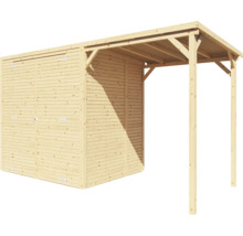 Căsuță de grădină Bertilo Cubico 2 Plus Fineline 373x170 cm natur