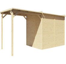 Căsuță de grădină Bertilo Cubico 2 Plus Fineline 373x170 cm natur