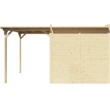Căsuță de grădină Bertilo Cubico 2 Plus Fineline 373x170 cm natur