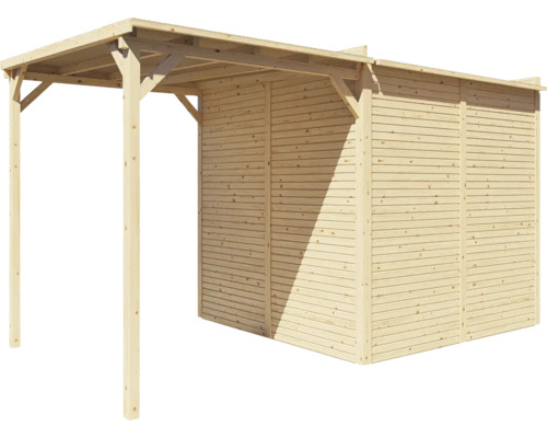 Pavilion din lemn cu perete din lemn