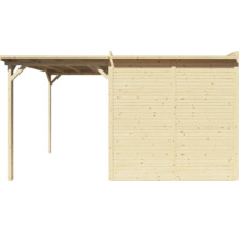 Căsuță de grădină Bertilo Cubico 3 Plus Fineline 373x211 cm natur