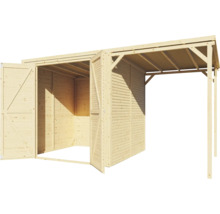 Căsuță de grădină Bertilo Cubico 3 Plus Fineline 373x211 cm natur