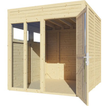 Căsuță de grădină Bertilo Cubo 2 Office cu podea 226x240 cm natur