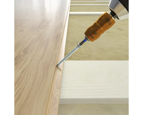 Fixarea unei scânduri cu șurub și adaptor pentru șuruburi