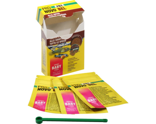 JBL Pro Novo Bel hrană granulată pentru puiet cu lingură de dozare și cutie