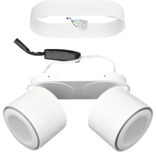 Corp de iluminat aplicat cu două spoturi