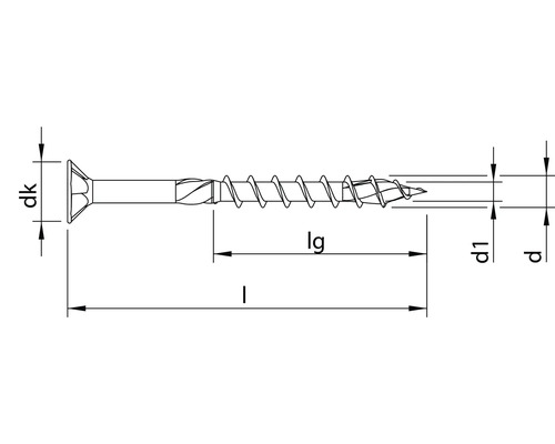Desen tehnic al unui șurub cu indicații dimensionale