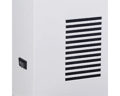 Vizualizare detaliată a unei grile de ventilație și a unui comutator.