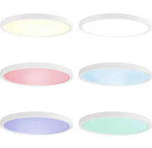 Mai multe plafoniere rotunde cu LED cu schimbare de culoare