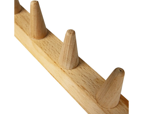 Cuier din lemn cu cârlige conice