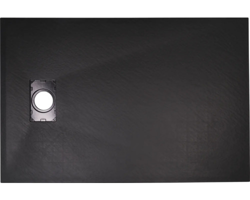 Cădiță de duș neagră cu scurgere