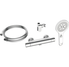 Set de duș cu furtun de duș, baterie termostatică, suport de duș și duș de mână