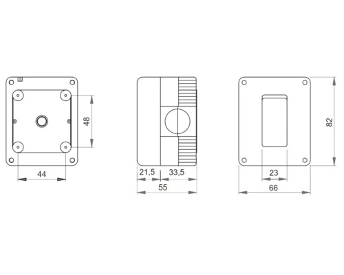 Desen tehnic al unei carcase cu dimensiuni