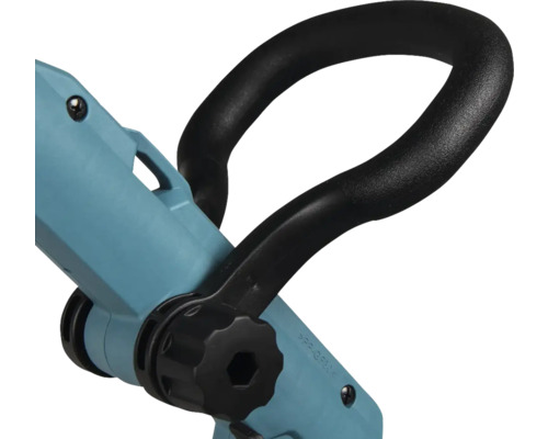 Mânerul unei foarfeci de gard viu cu buton de reglare