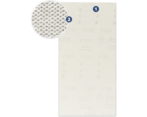 Șmirghel cu granulație și vedere detaliată mărită a suprafeței