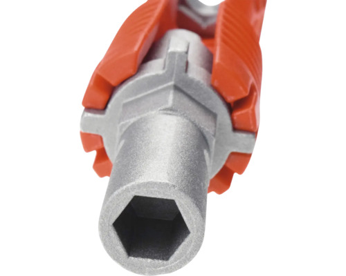 Prim-plan al unei chei tubulare cu profil hexagonal