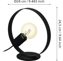 Lampă de masă decorativă cu o înălțime de 24,5 cm și un diametru de 24 cm