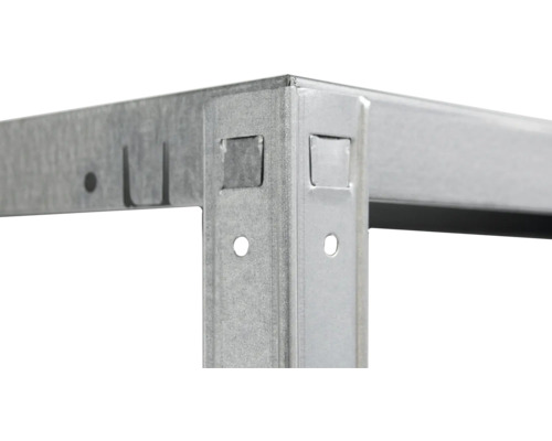 Imagine detaliată a unui raft metalic