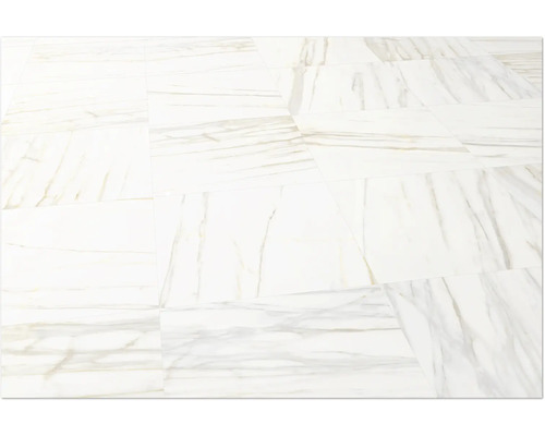 Gresie cu aspect de marmură pe podea