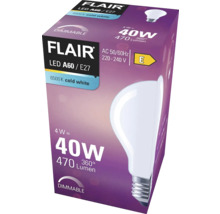 Bec LED variabil Flair E27 4W 470 lumeni, glob mat A60, lumină rece