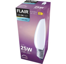 Bec LED variabil Flair E27 2,2W 250 lumeni, glob mat lumânare, lumină rece