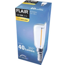 Bec LED Flair E14 0,45W 40 lumeni, glob clar S28, lumină caldă