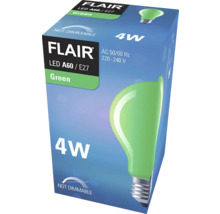 Ambalaj bec LED verde Flair A60 E27 cu 4 wați