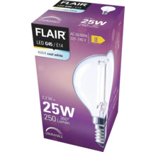 Bec FLAIR LED G45 E14, reglabil, 4000 Kelvin, alb rece