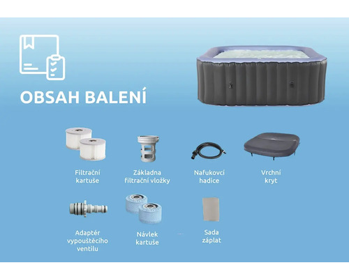 Jacuzzi gonflabil MSPA Tekapo pentru 6 persoane PVC Ø 185 | HORNBACH