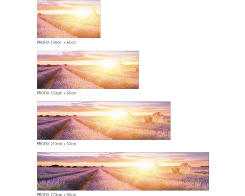 Imagine de perete din mai multe părți cu câmp de lavandă la răsărit în diferite dimensiuni